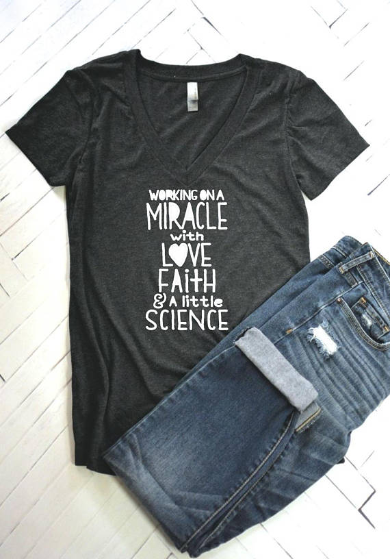 Friday Favorites Infertility awareness shops, Working on a miracle with Love faith and a little science Little 17 shop